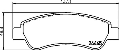 HELLA PAGID 8db355012911 -  Комплект тормозных колодок, дисковый тормоз